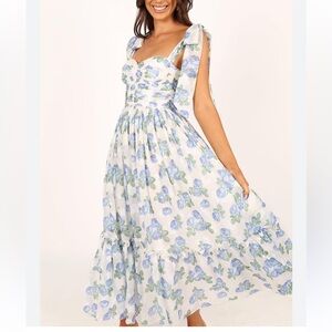 Floral Blue and White Women's Dress
